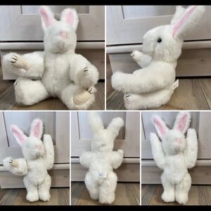 White Rabbit - Movable Arms & Legs  - 8" Easter Rabbit By Wang's